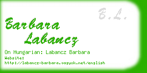 barbara labancz business card